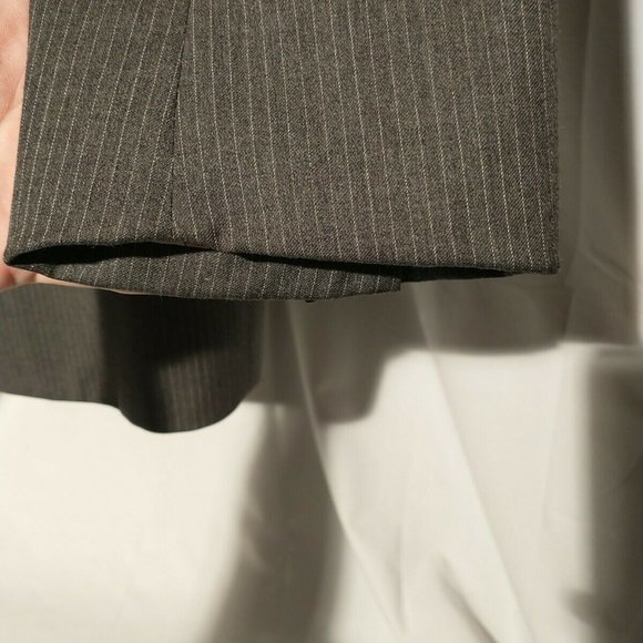 Sartoria Partenopea Men's Sz 40 Super 110s Wool Full Lined Gray Pinstripe Blazer - Picture 10 of 12